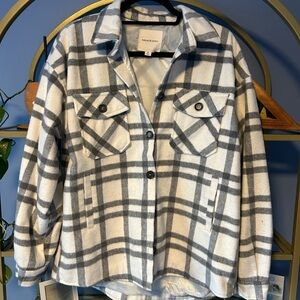 Thread & Supply Women's Gray Plaid Jacket